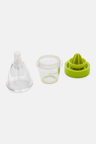 Kitchen Craft Healthy Eating Citrus Spritzer And Juicer Bottle 150 Ml, Green