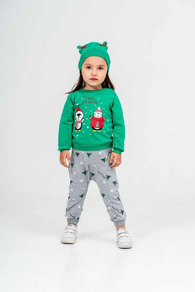 Eray Kids New Year's Themed Unisex Hat Gift Bottom Top Set