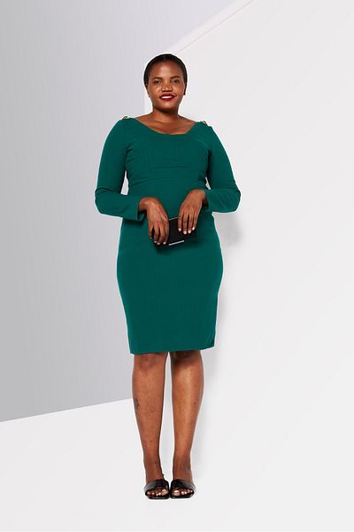 Dolce&Gabbana Women Textured Mini Dress, Green