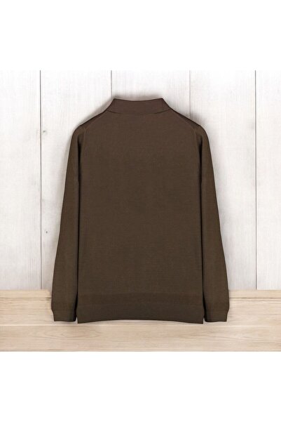Sarar İnterview Sarar Polo Yaka Extrafine Yün Kahverengi Triko Kazak
