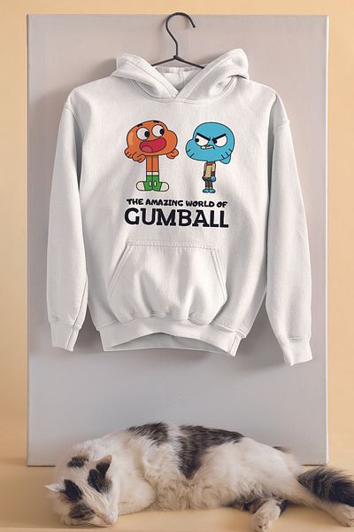 ADABEBEK Hanorac pentru copii unisex oversize cu imprimeu Gumball