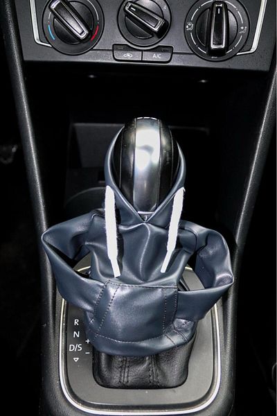 P Parla زي Gear Shift متوافق مع جميع المركبات من الجلد الصناعي باللون الأزرق الداكن / اللون الأزرق الداكن