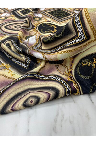 ipekkumaş Țesătură de in pentru rochii cu model Paris cu sclipici argintie Pr...