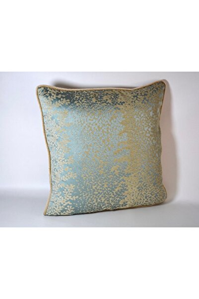 Ayşika home Bej Mint Yeşil Desenli Kırlent Kılıfı