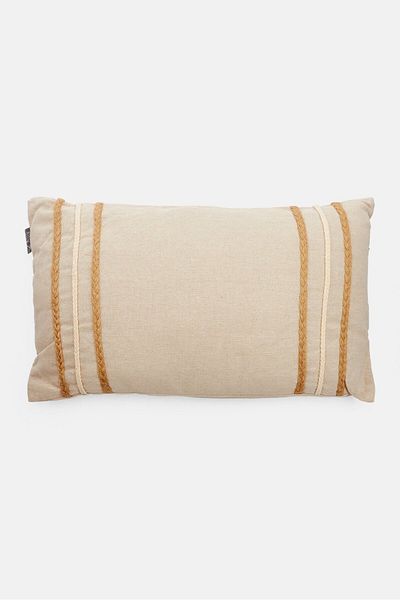 homedeco Braid Cushion With Removable Cover With A Zip 30 X 50 Cm, Beige