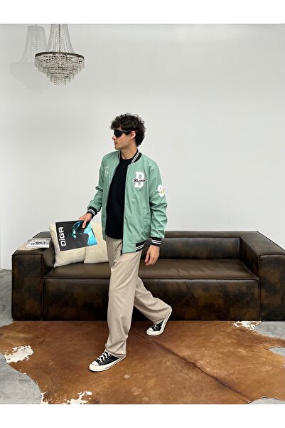 maroni ERKEK NAKIŞLI OVERSİZE KOLEJ CEKET