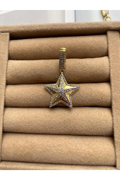 illys Gold  Zirkon Taş Yıldızlı Ajda Charm veya Kolye Ucu