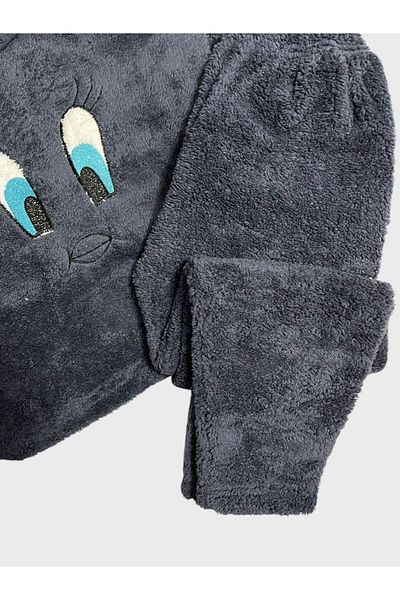 Fil Kids Set de pijamale de iarnă cu mâneci lungi cu model Tweety afumat pentru băiat