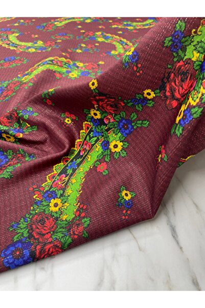 ipekkumaş Gold Glitter Turkmen Pattern Dress Linen Fabric Our Product Is Sold...