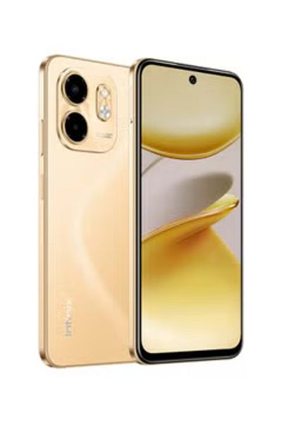INFINIX هاتف Smart 9 ثنائي الشريحة باللون الذهبي الرملي وذاكرة وصول عشوائي 4+4 جيجابايت وذاكرة داخلية 128 جيجابايت ويدعم تقنية 4G - ضمان لمدة عامين