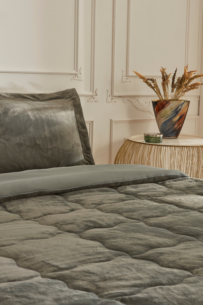 Karaca Home Flufy Çift Kişilik Soft Dream Comfort Set Haki