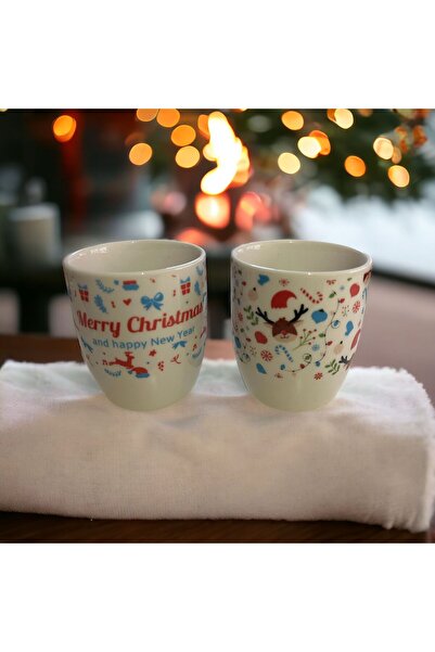 WPAWZ Yılbaşı Özel Tasarım 2'li Porselen Kupa Takımı