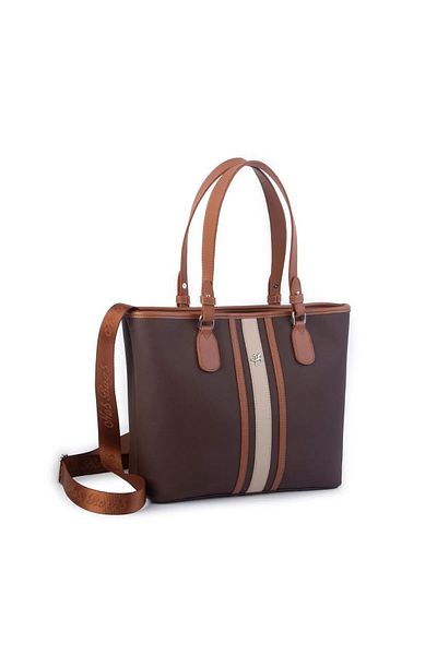 Nas Bag -1333 Lacos Women's Hand and Shoulder Bag - Brown