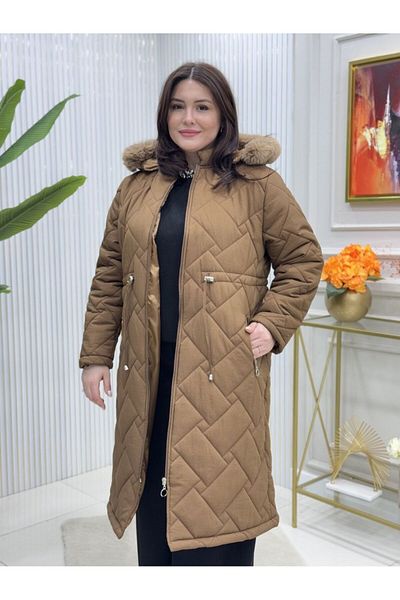 GK Палто от ватирана релсова тъкан с брокат