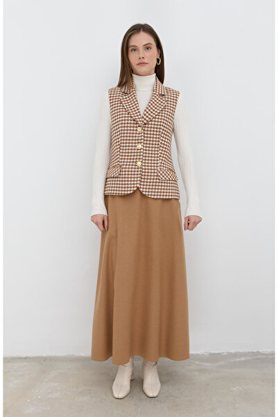 Fatma Atasoy Kaşe Sütlü Kahve Kloş Etek