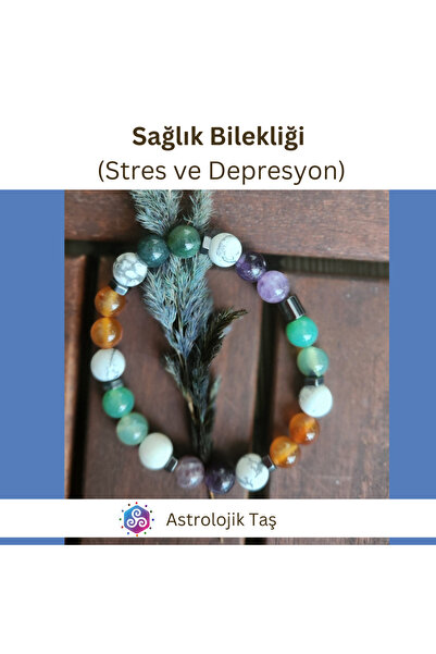 Tasarım Sertifikalı Doğal Taş Stres Ve Depresyon Bilekliği