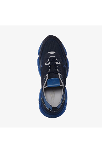 Greyder Erkek Lacivert Hakiki Deri Sneaker Ayakkabı 4K1SA17200
