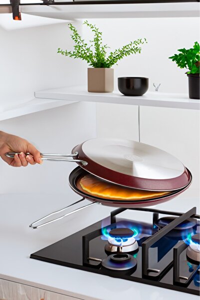 Esra Çift Taraflı Ikiz Balık Börek Menemen Krep Tavası 32 Cm