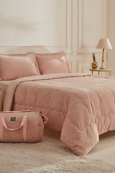 Karaca Home Flufy Single Soft Dream Comfort Set Powder