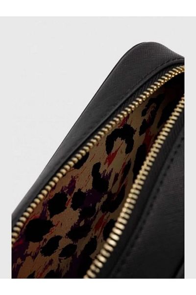 Just Cavalli Women's Brand Logo Detailed Multi-Card Compartment Daily Black Shoulder Bag 76RA4BB8 ZS766-899