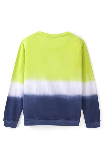 Pine kids 100% Cotton Full Sleeves Sweatshirt Dude Printed - Sulphur Spring & Blue Depths