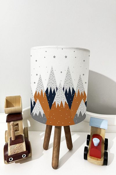 dekomingo ORANGE BLUE RIGHT MOUNTS CHILDREN AND BABY ROOM LAMP
