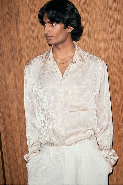 H&M Regular Fit Satin Shirt