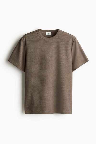 H&M Regular Fit Waffled T-shirt