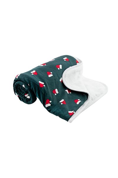 Bross Fur Baby Blanket 70*100 with Green Hat