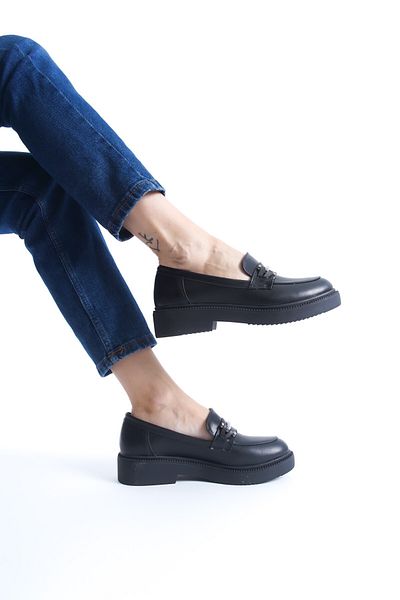 Modabuymus Pantofi Oxford confortabili de zi cu cataramă neagră Huap