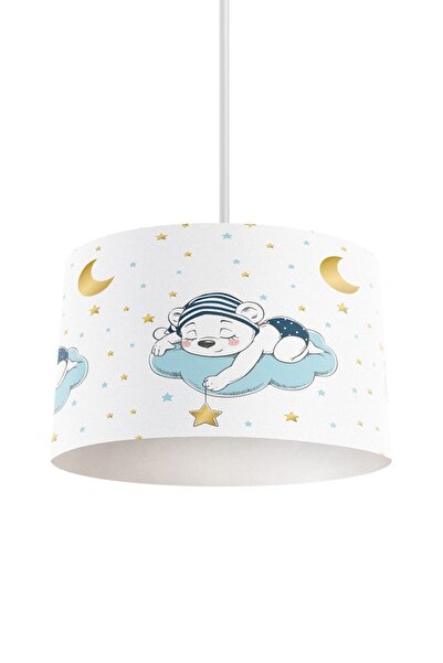 dekomingo Bulutta Uyuyan Bebek Ayı Desenli Çocuk Ve Bebek Odası Avize