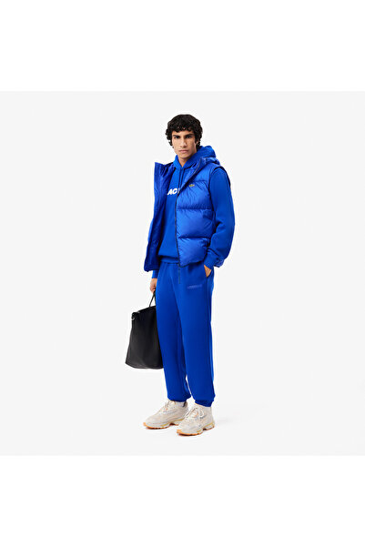 Lacoste Erkek Classic Fit Dik Yaka Baskılı Mavi Sweatshirt