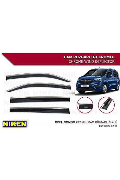 Niken Opel Combo 2017-2019 Kromlu Cam Rüzgarlığı