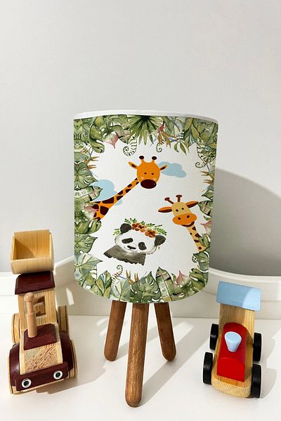 dekomingo LEAVES PANDA GRAFA PATTERNED BABY AND CHILDREN'S ROOM LAMP