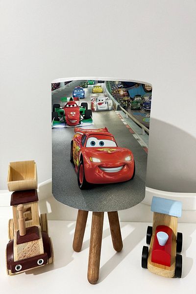 dekomingo City Cars Children's Patterned BABY AND CHILDREN'S ROOM LAMP