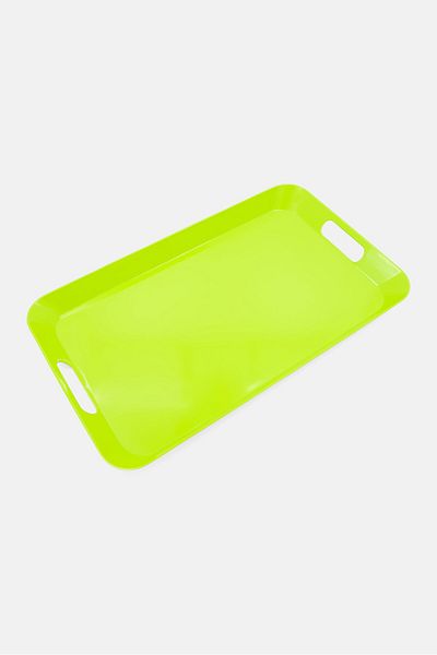 Zak! Designs Rectangular Melamine Serving Tray, Lime Green