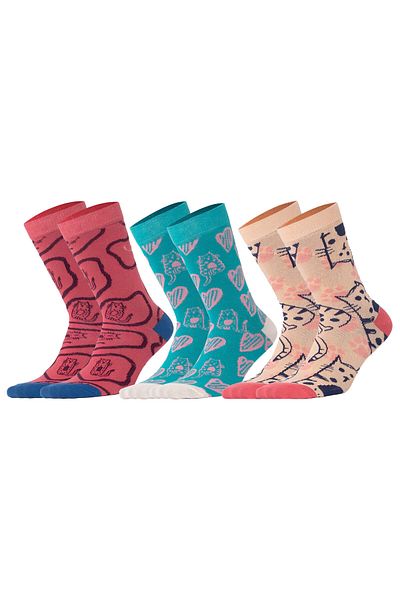 Biggdesign Cats 5 Pcs Women Socket Socks