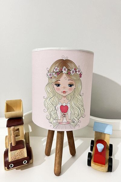 dekomingo Heart-shaped Girl Patterned BABY AND CHILDREN'S ROOM LAMP