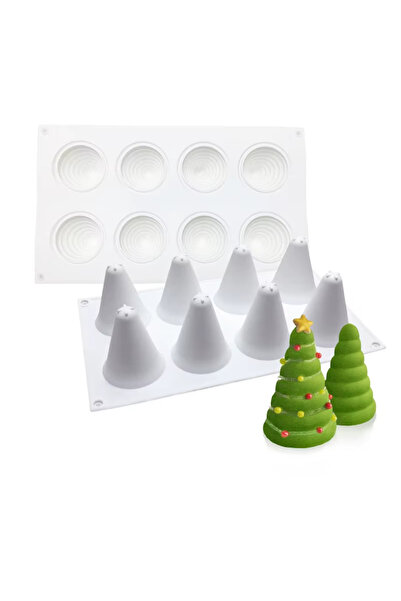 PASTRY PLANET Professional Silicone Taper & Pine Tree Mold