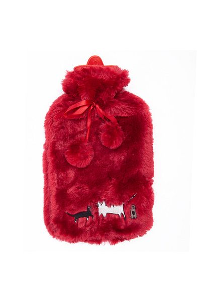 Biggdesign Cats Red Wine Hot Water Bottle With Soft Plush Cover 68 Oz