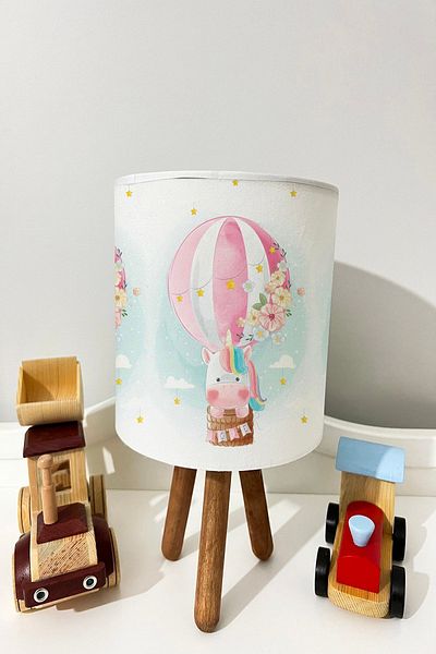 dekomingo Pink Balloon Flowers Baby Ass Patterned BABY AND CHILDREN'S ROOM LAMP