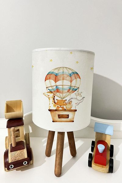 dekomingo ANIMALS BALONY STAR PATTERNED BABY AND CHILDREN'S ROOM LAMP