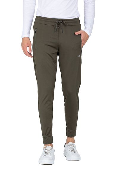 DYNAMO Men's Khaki Sweatpants Diver Fabric Leg Elastic 133