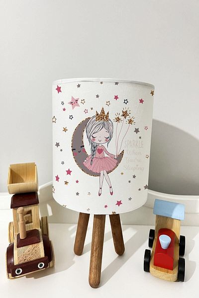 dekomingo White Moon Princess Multi-Star Patterned BABY AND CHILDREN'S ROOM LAMP