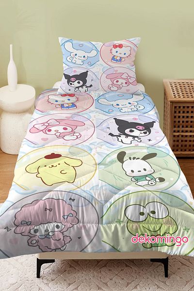 dekomingo Sanrio Bubble Baby and Children's Room Quilted Quilt