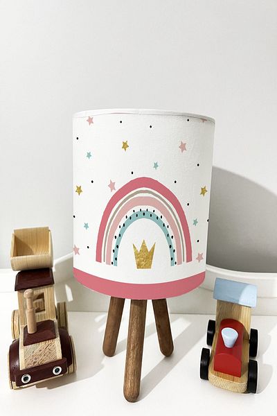 dekomingo PINK STRIPED RAINLIGHT CHILD AND BABY ROOM LAMP