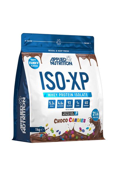 applied nutrition ISO-XP 100% Whey Protein Isolate, Chocolate Candy, 1 kg