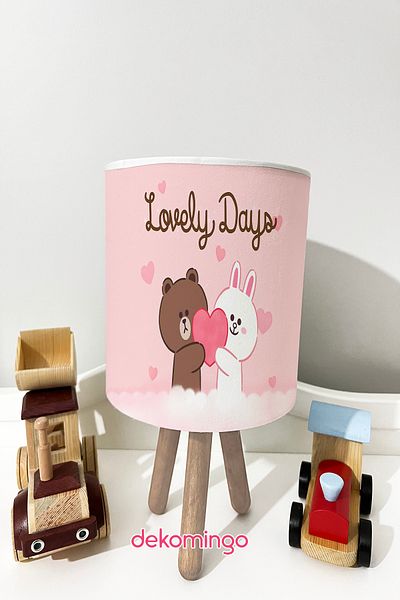 dekomingo Heart bubu and Dudu for baby and Children's Room - Lampshade