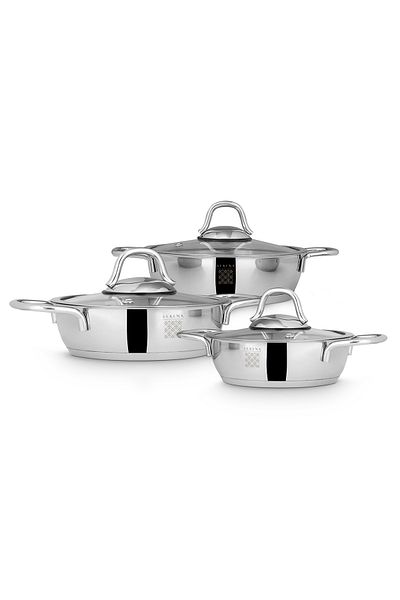 Serenk Definition Aus Edelstahl Eierpfannen Set, 14-16-18cm, Made In Türkiye