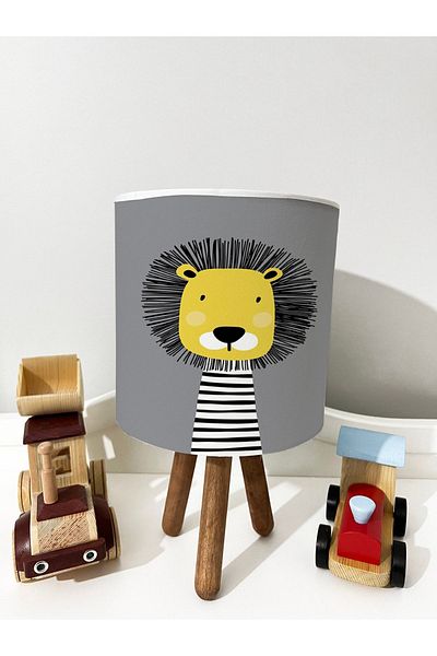 dekomingo Lion Grey Children's Room Lampshade